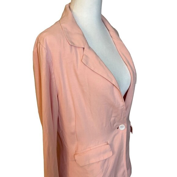 Charlie Holiday Elle LInen Blazer in Pink Lemonade 4 Womens Jacket - Picture 6 of 12